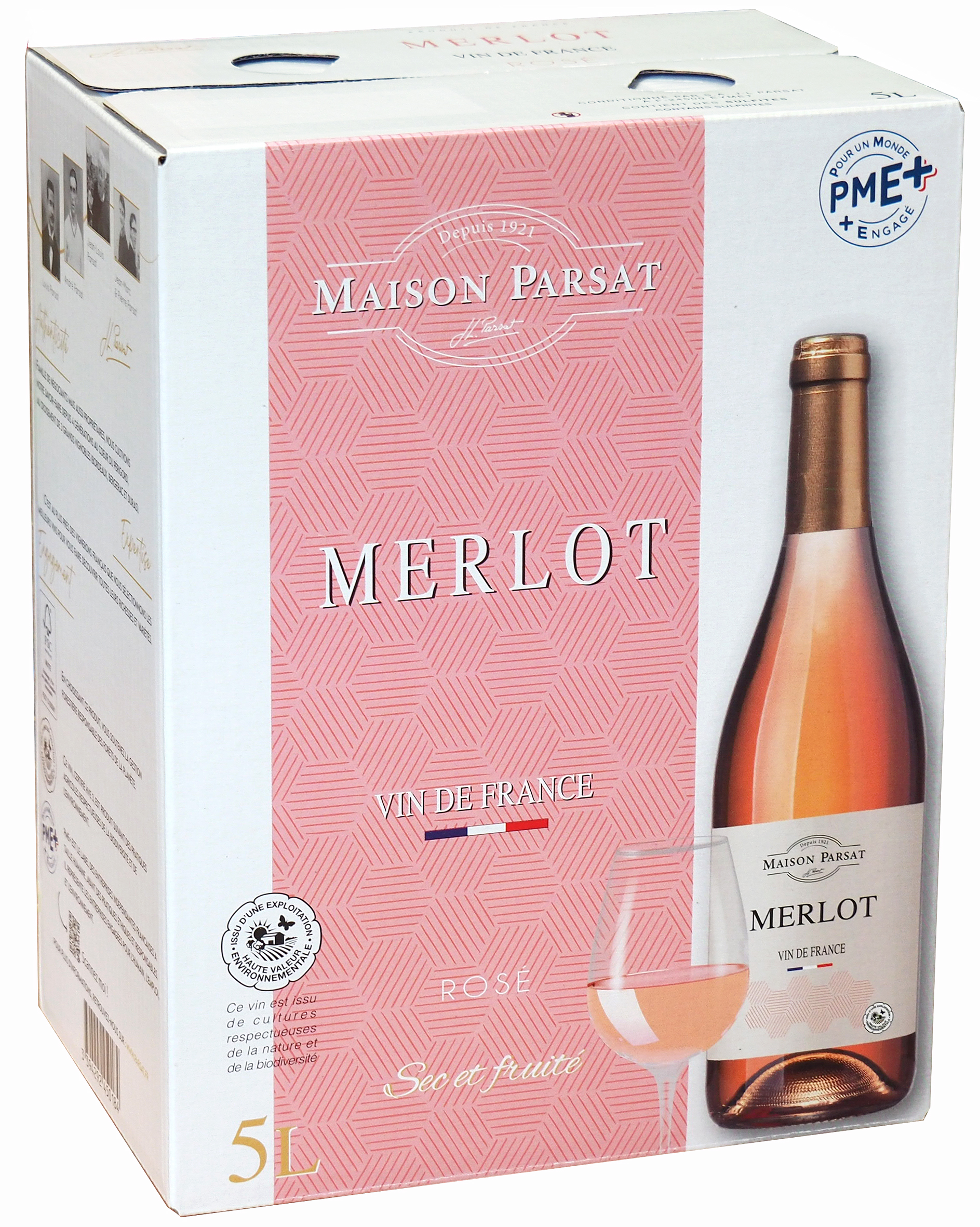 Miniature JL Parsat - Vin de France Rosé Merlot HVE 3